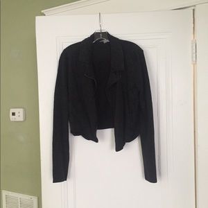 Black cotton moto jacket